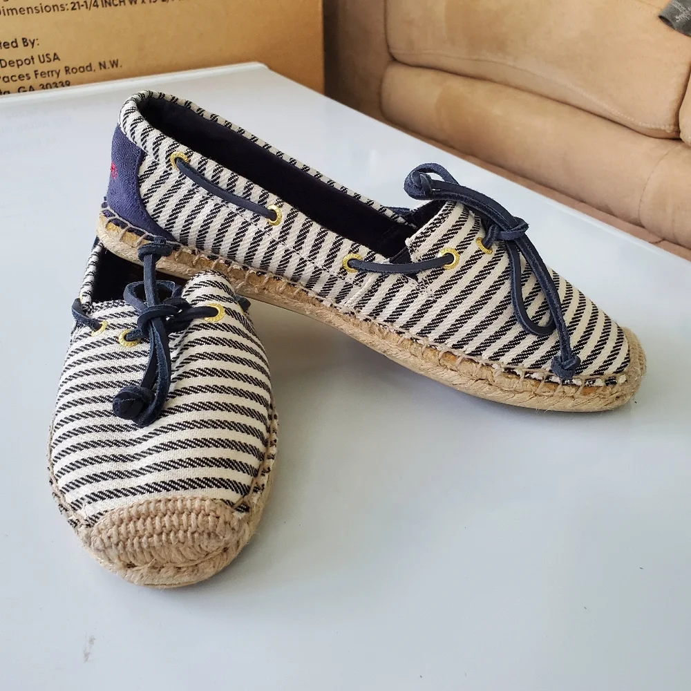 Sperry top-sider striped Katama espadril flats
